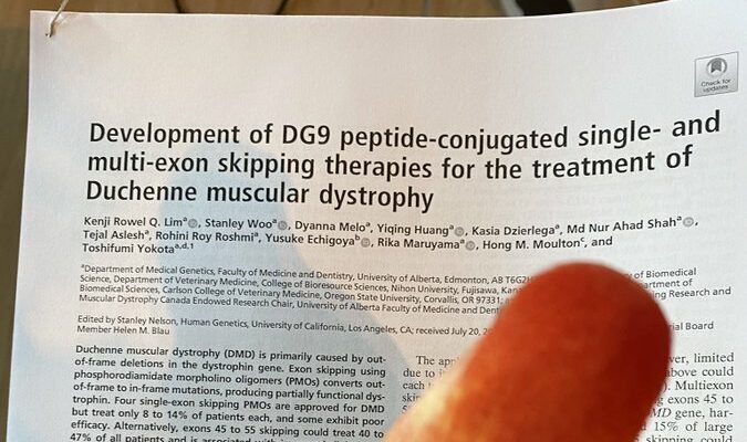 Development of DG9 peptide-conjugated single- and multi-exon skipping therapies for the treatment of Duchenne muscular dystrophy