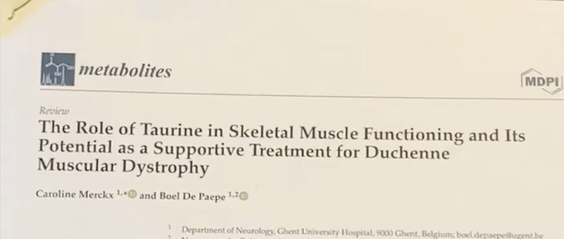 The Role of Taurine in Skeletal Muscle Functioning and Its Potential as a Supportive Treatment for Duchenne Muscular Dystrophy
