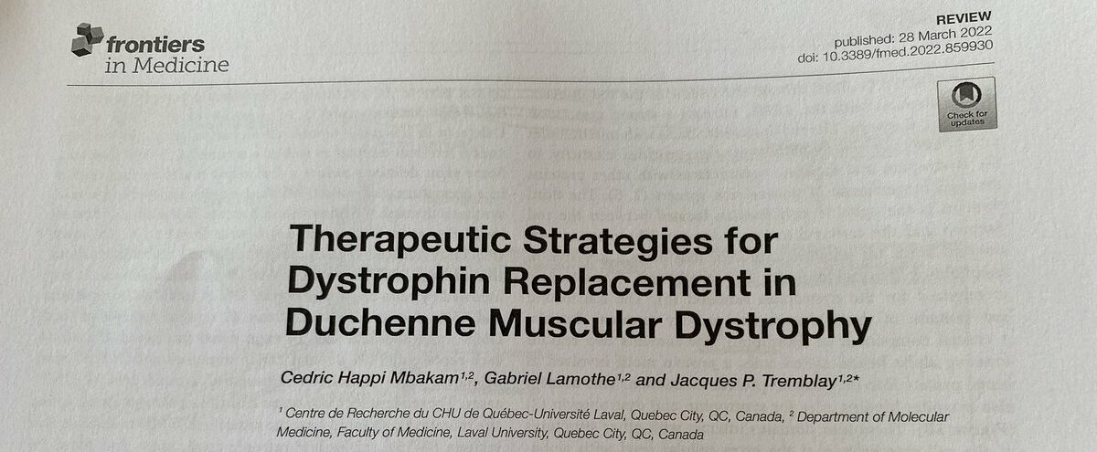 Therapeutic Strategies for Dystrophin Replacement in Duchenne Muscular Dystrophy